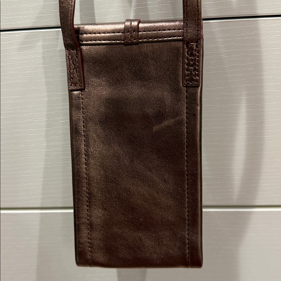 HOBO Bronze Floral Lined Phone Leather Bag - Picture 3 of 5